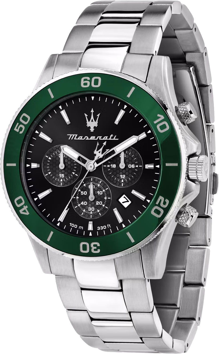 Maserati Lifestyle Competizione Black Dial 43 mm Quartz Watch For Men - 1