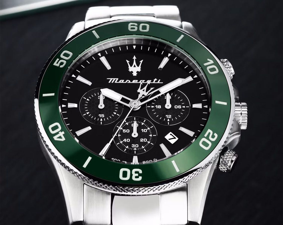 Maserati Lifestyle Competizione Black Dial 43 mm Quartz Watch For Men - 3