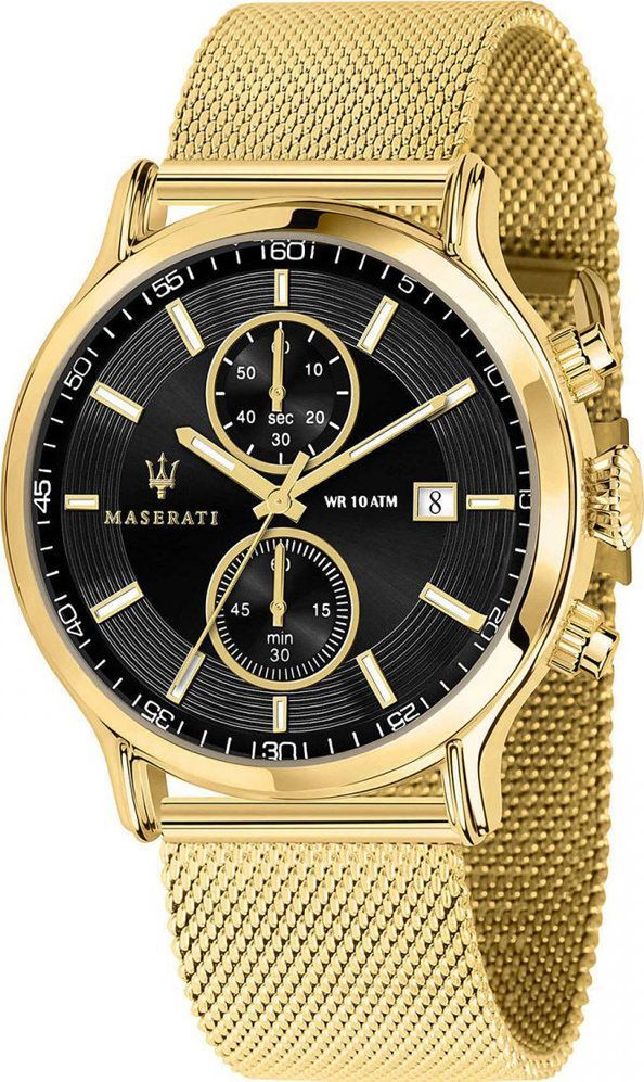 Maserati Classic Epoca Black Dial 42 mm Quartz Watch For Men - 1