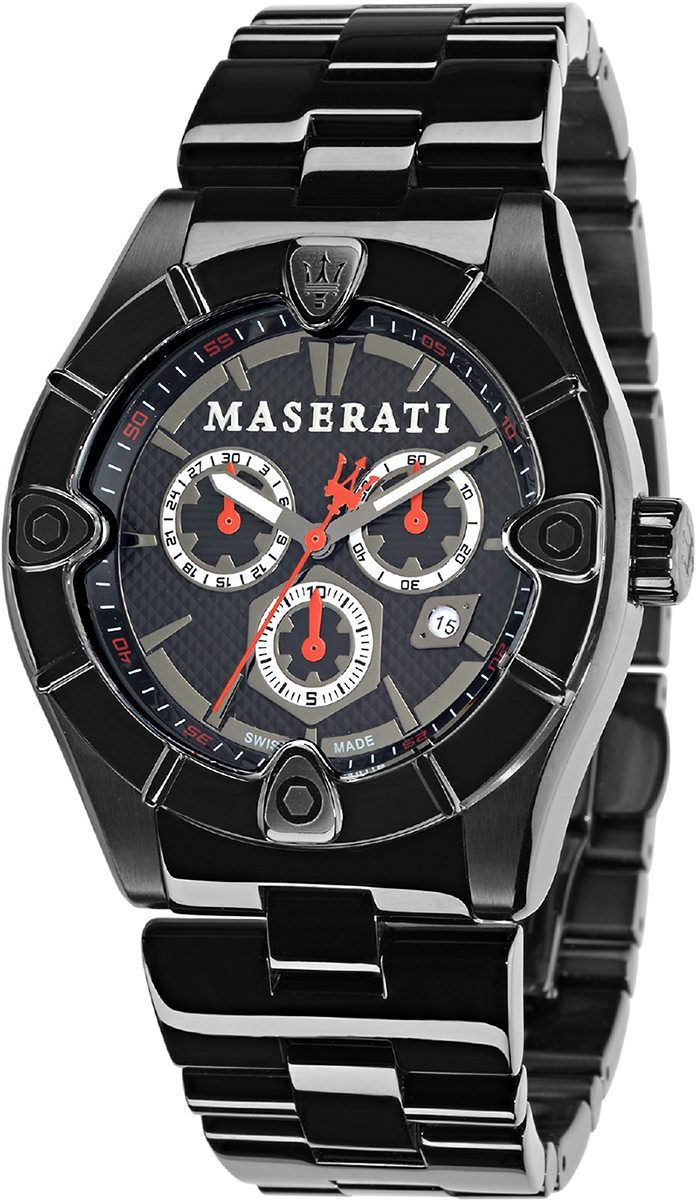 Maserati Meccanica  Black Dial 45 mm Quartz Watch For Men - 1