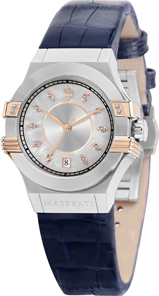 Maserati Classic Potenza Silver Dial 35 mm Quartz Watch For Women - 1