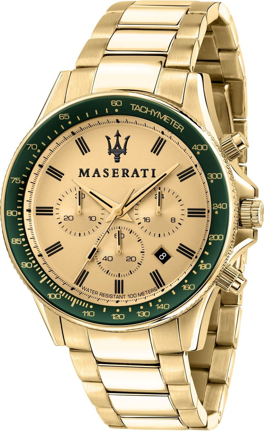 Maserati Sport Sfida Yellow Dial 44 mm Quartz Watch For Men - 1