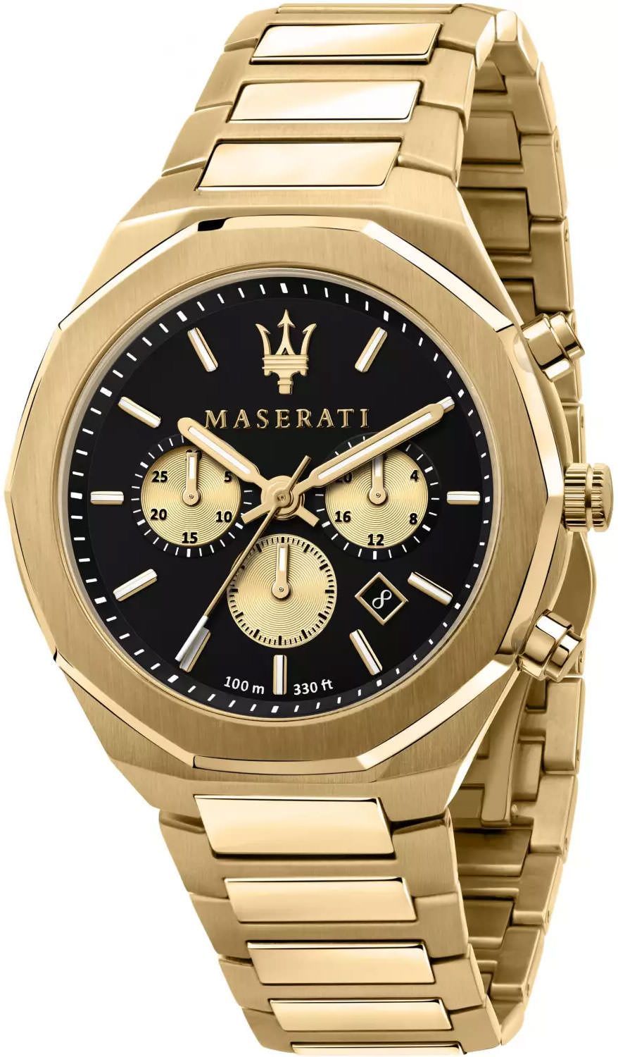 Maserati Design Stile Black Dial 45 mm Quartz Watch For Men - 1