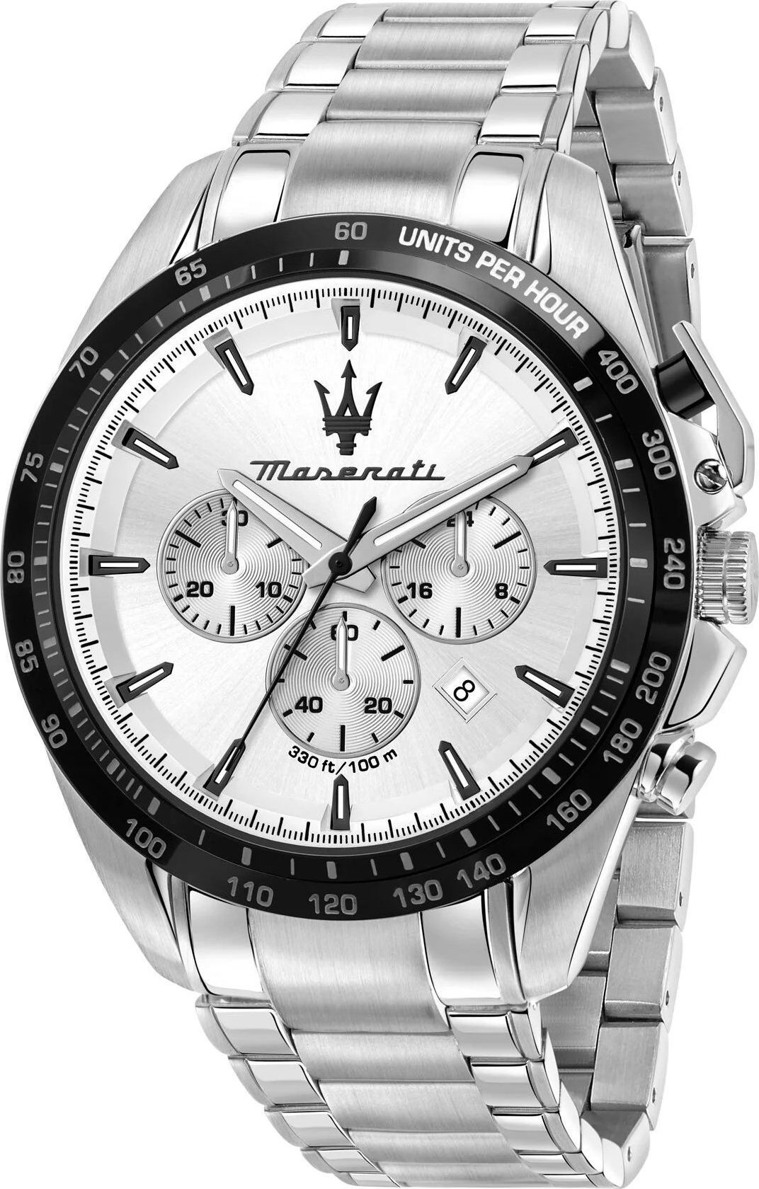 Maserati Sport Traguardo White Dial 45 mm Quartz Watch For Men - 1