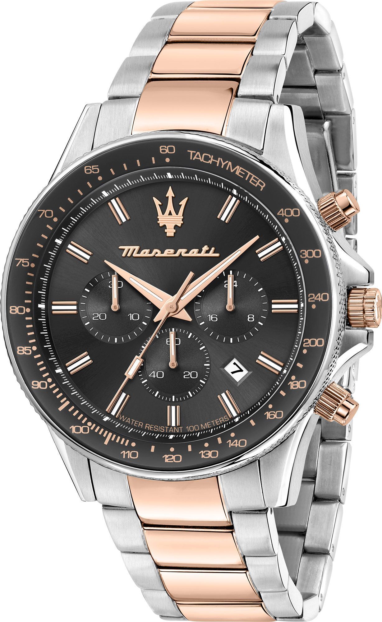 Maserati Sport Sfida Black Dial 44 mm Quartz Watch For Men - 1