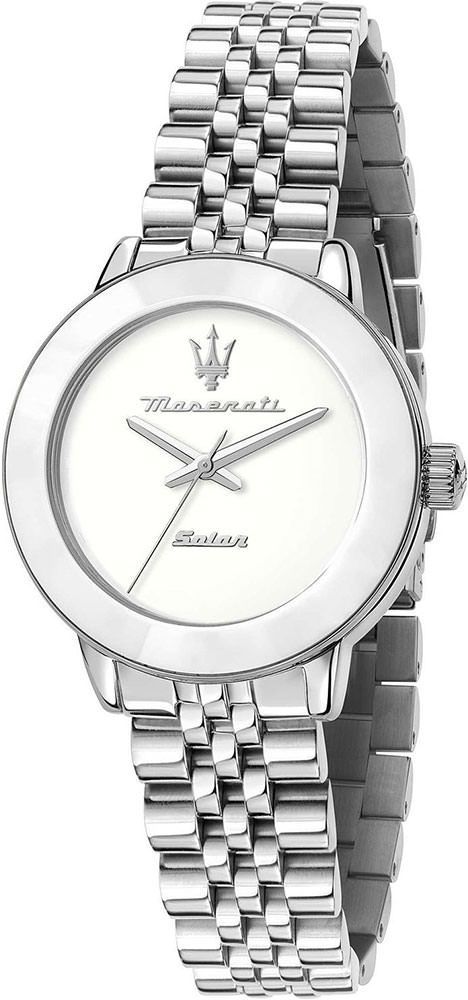 Maserati Lifestyle Successo Solar Silver Dial 32 mm Quartz Watch For Women - 1