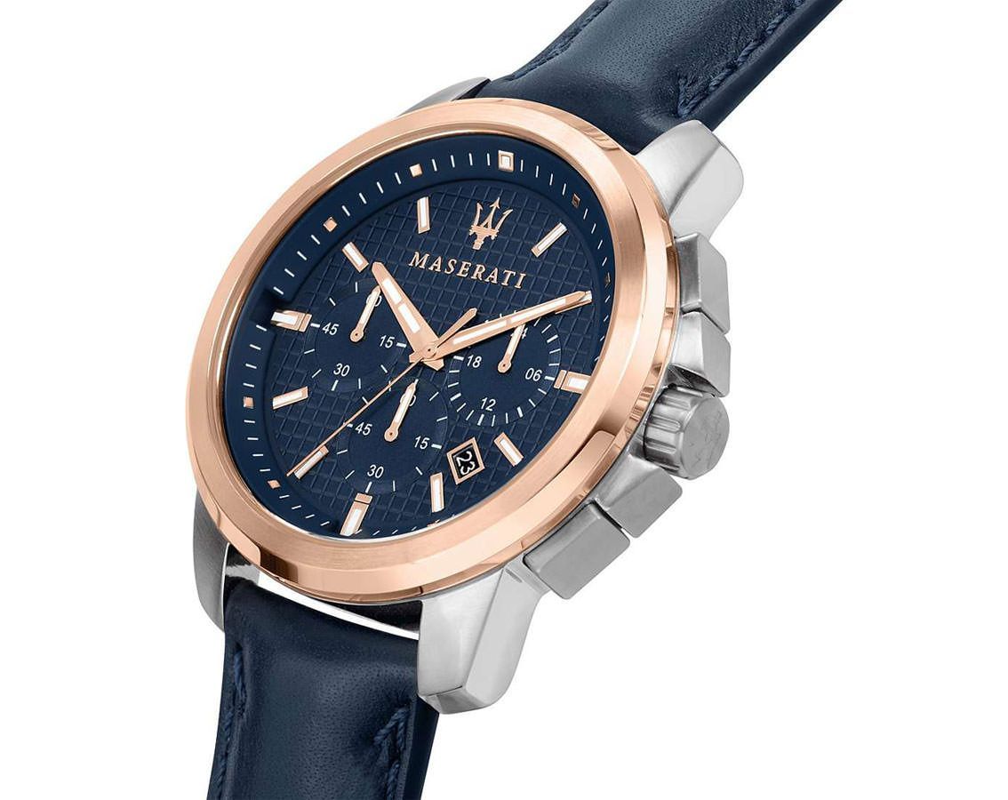 Maserati Lifestyle Successo Blue Dial 44 mm Quartz Watch For Men - 4