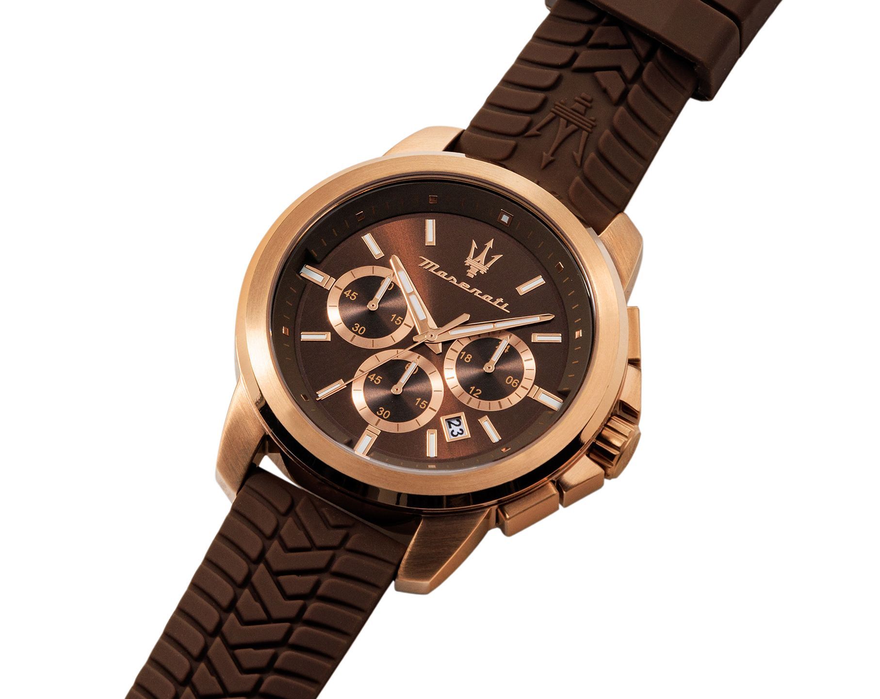 Maserati Lifestyle Successo Brown Dial 44 mm Quartz Watch For Men - 2