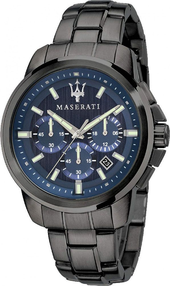 Maserati Lifestyle Successo Blue Dial 45 mm Quartz Watch For Men - 1