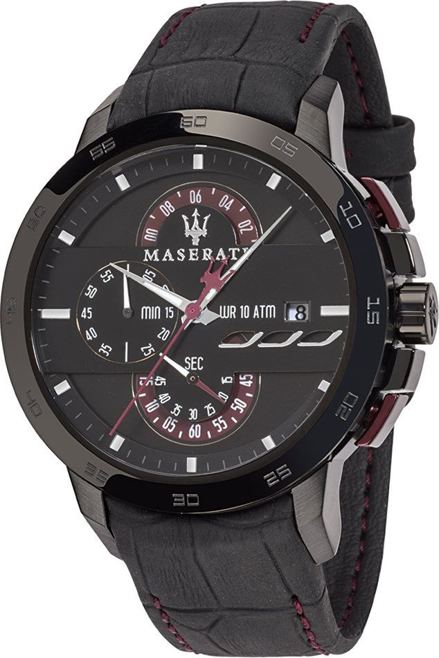 Maserati Ingegno  Black Dial 45 mm Quartz Watch For Men - 1