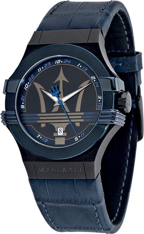 Maserati Classic Potenza Blue Dial 42 mm Quartz Watch For Men - 1