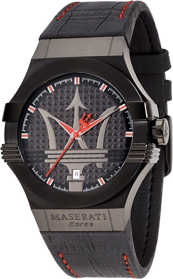 Maserati Classic Potenza Black Dial 42 mm Quartz Watch For Men - 1