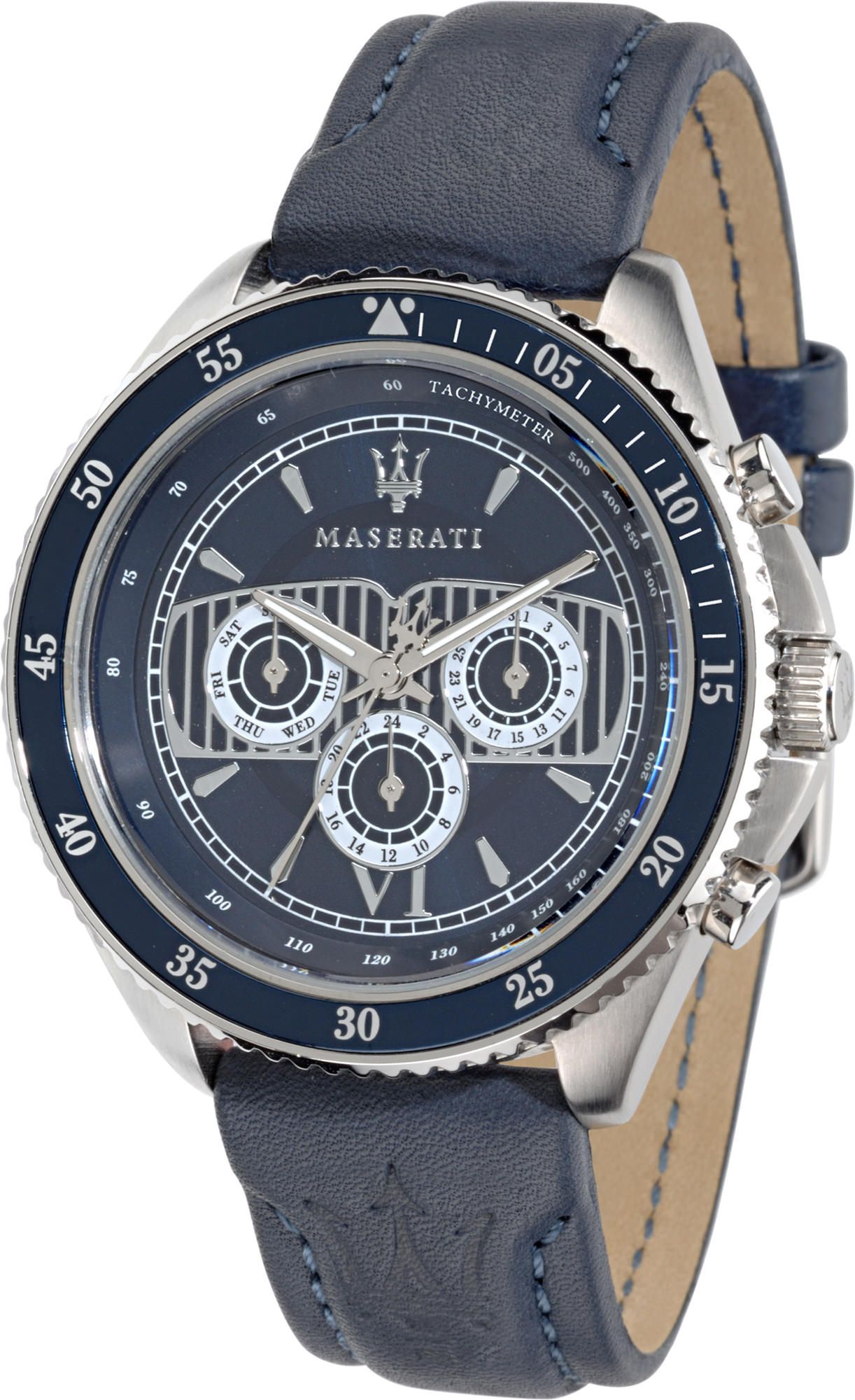 Maserati Stile  Blue Dial 46 mm Quartz Watch For Men - 1