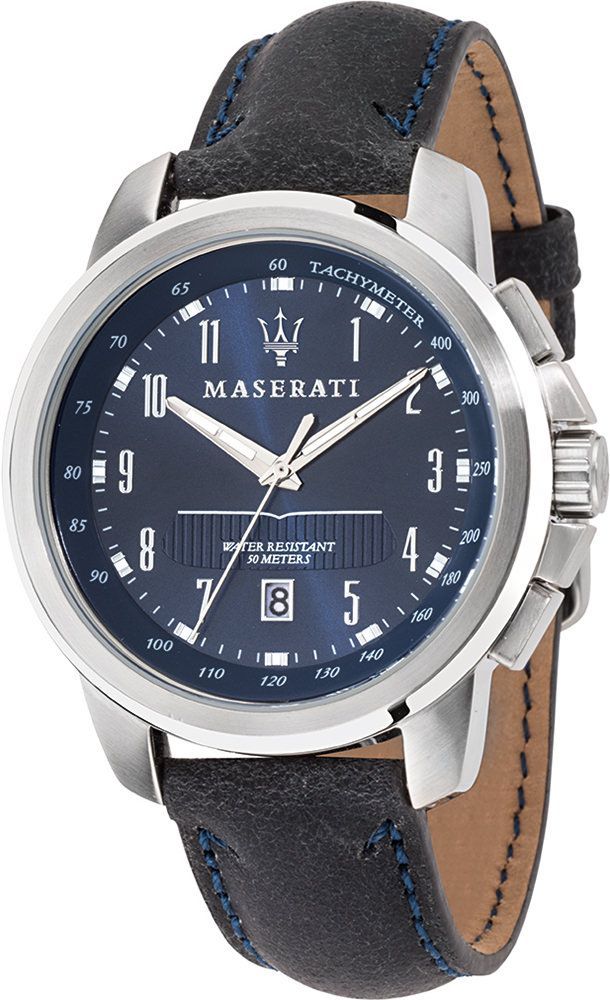 Maserati Lifestyle Successo Blue Dial 44 mm Quartz Watch For Men - 1