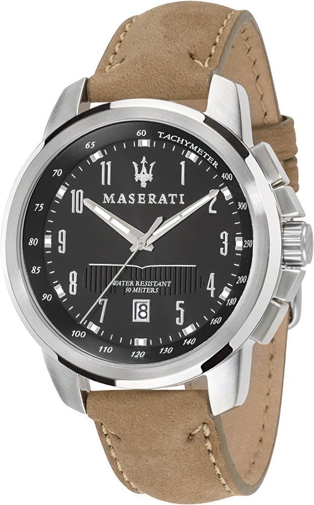 Maserati Successo  Black Dial 44 mm Quartz Watch For Men - 1