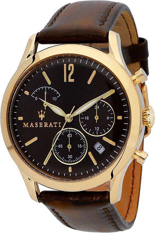 Maserati Tradizione  Brown Dial 42 mm Quartz Watch For Men - 1