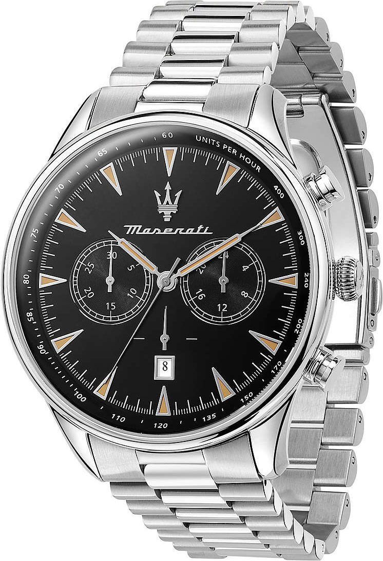 Maserati Classic Tradizione Black Dial 45 mm Quartz Watch For Men - 1