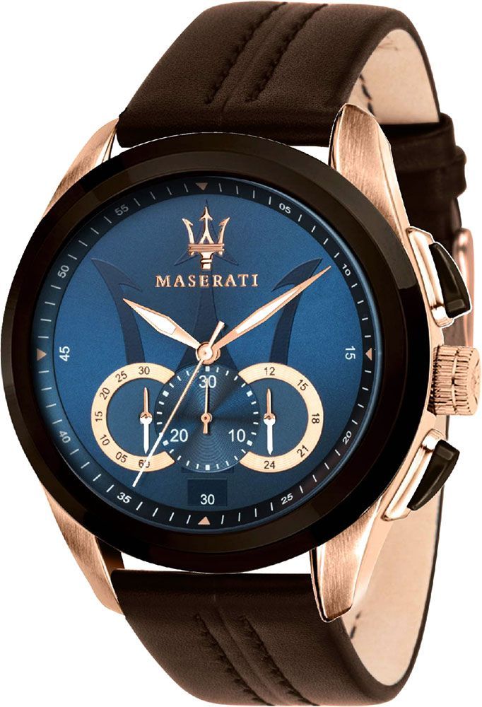 Maserati Traguardo 45 mm Watch in Blue Dial For Men - 1