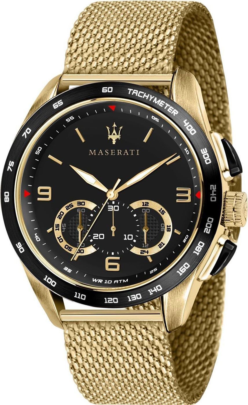 Maserati Sport Traguardo Black Dial 45 mm Quartz Watch For Men - 1
