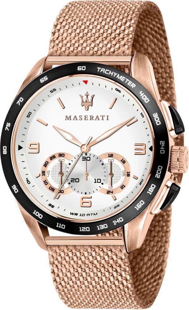 Maserati Sport Traguardo White Dial 45 mm Quartz Watch For Men - 1