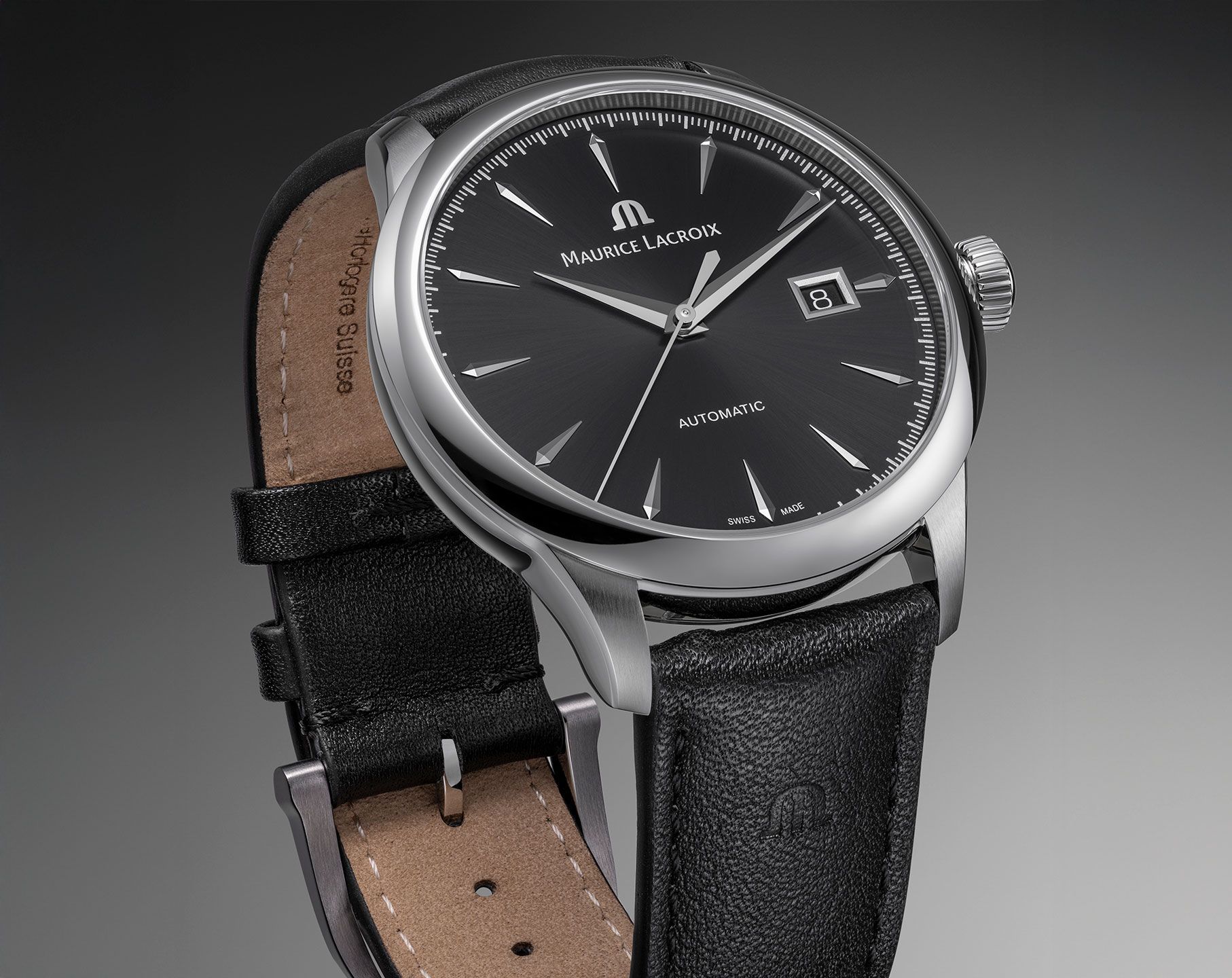 Maurice Lacroix 1975  Black Dial 36 mm Automatic Watch For Women - 4