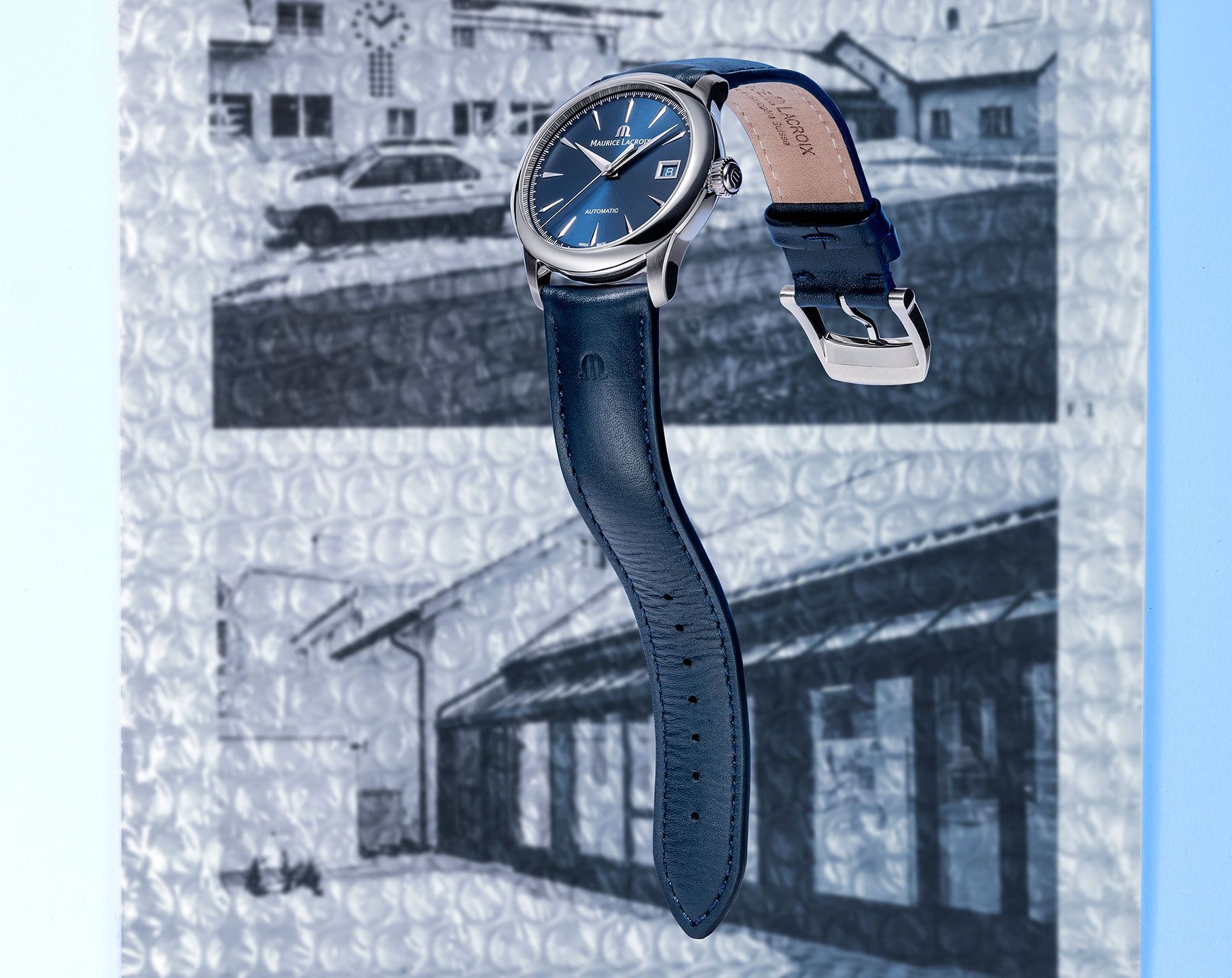Maurice Lacroix 1975  Blue Dial 36 mm Automatic Watch For Women - 3