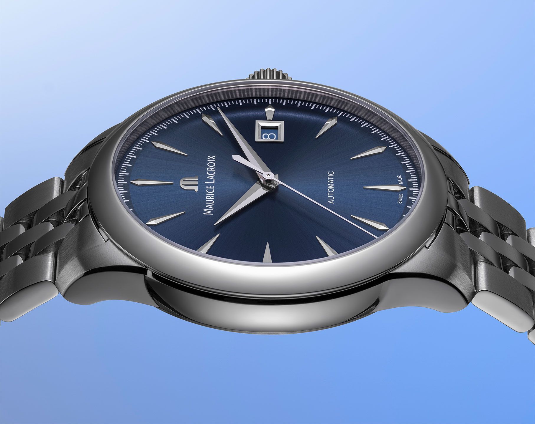 Maurice Lacroix 1975  Blue Dial 36 mm Automatic Watch For Women - 3