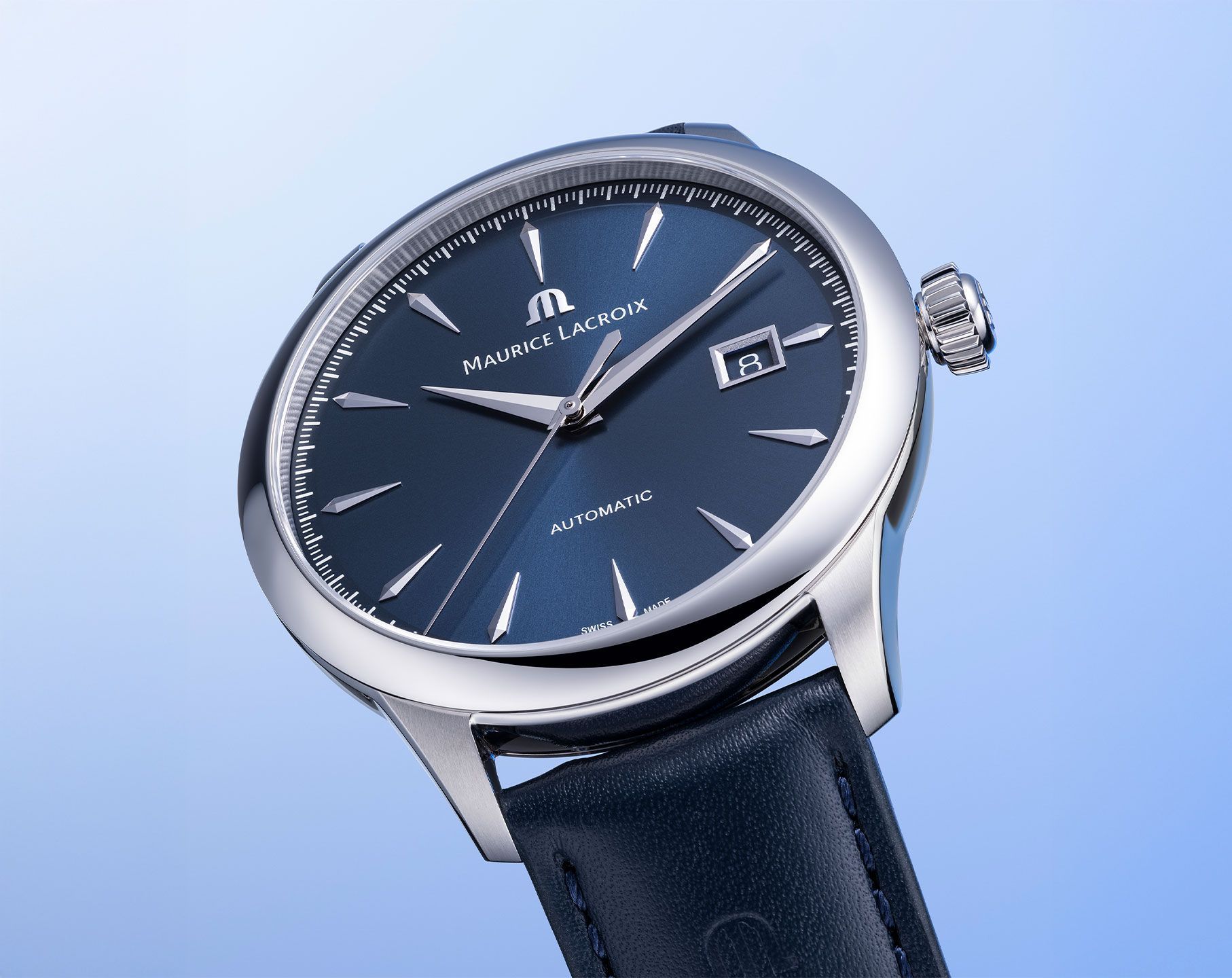 Maurice Lacroix 1975  Blue Dial 40 mm Automatic Watch For Men - 4