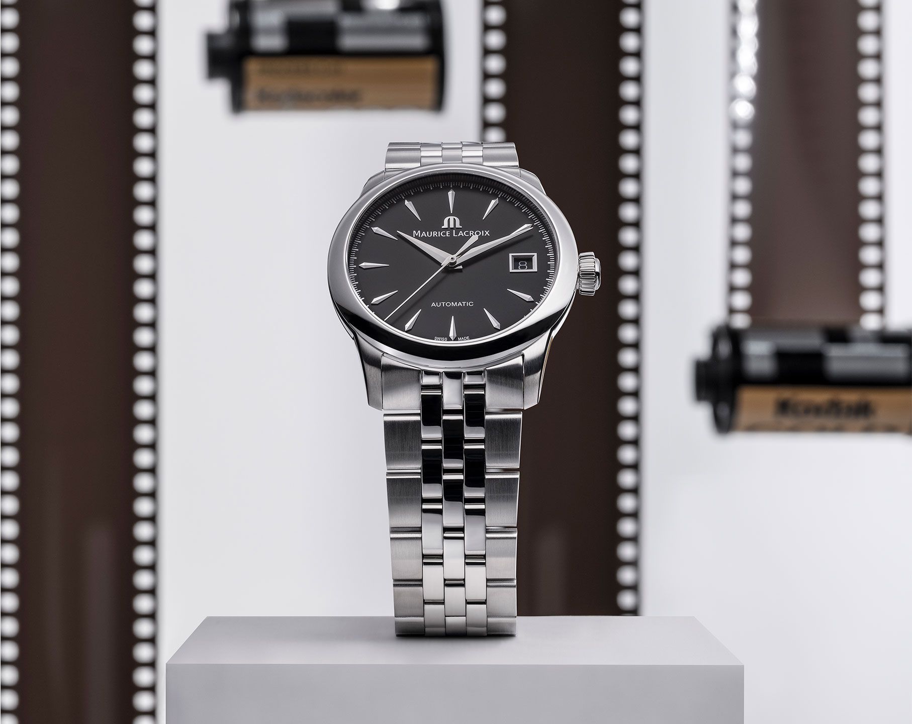 Maurice Lacroix 1975  Black Dial 40 mm Automatic Watch For Men - 3