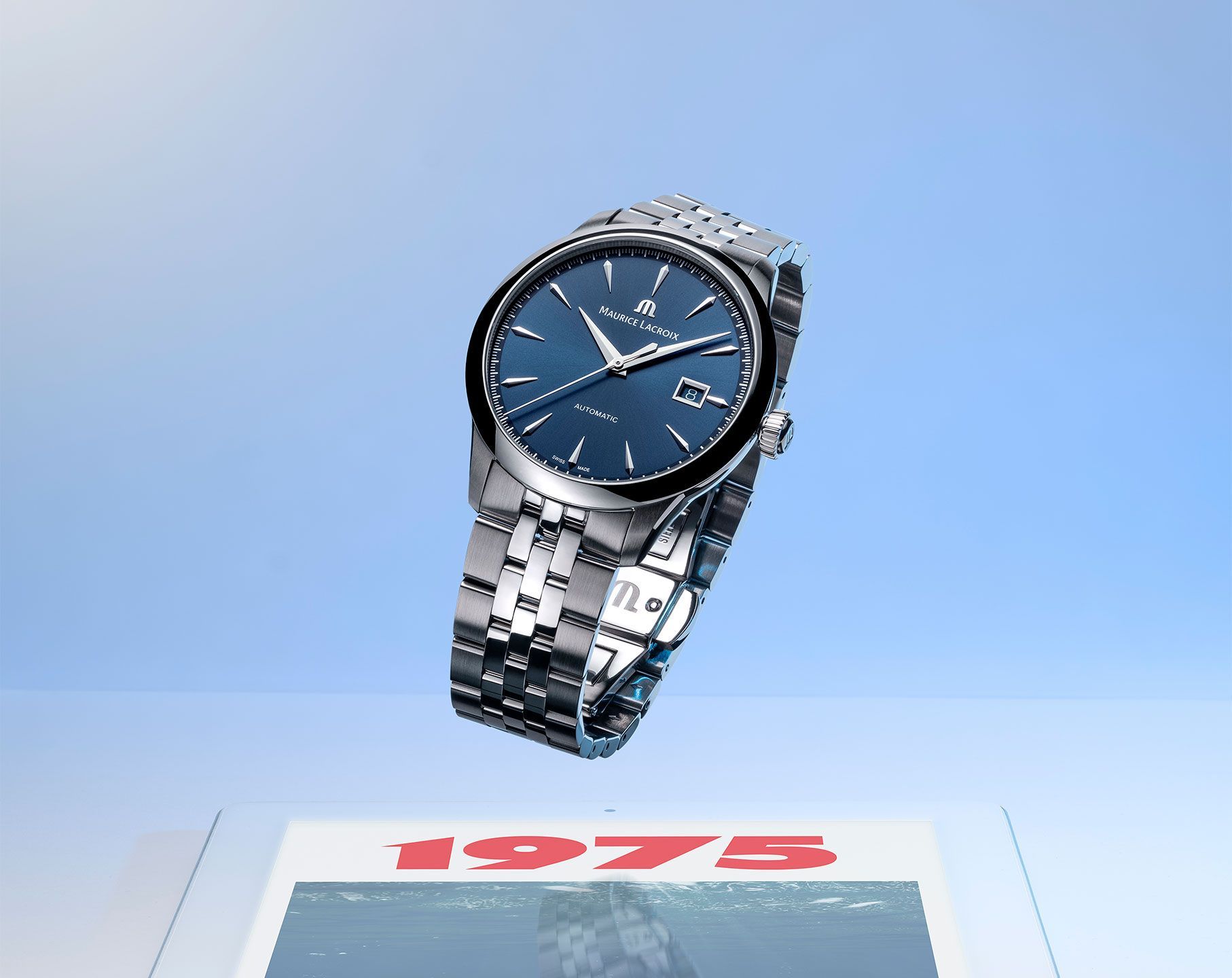 Maurice Lacroix 1975  Blue Dial 40 mm Automatic Watch For Men - 3