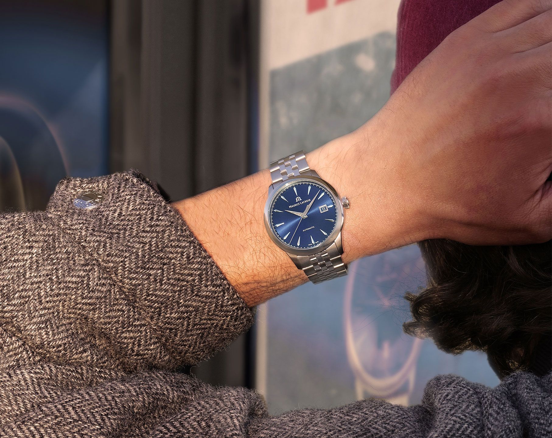 Maurice Lacroix 1975  Blue Dial 40 mm Automatic Watch For Men - 4