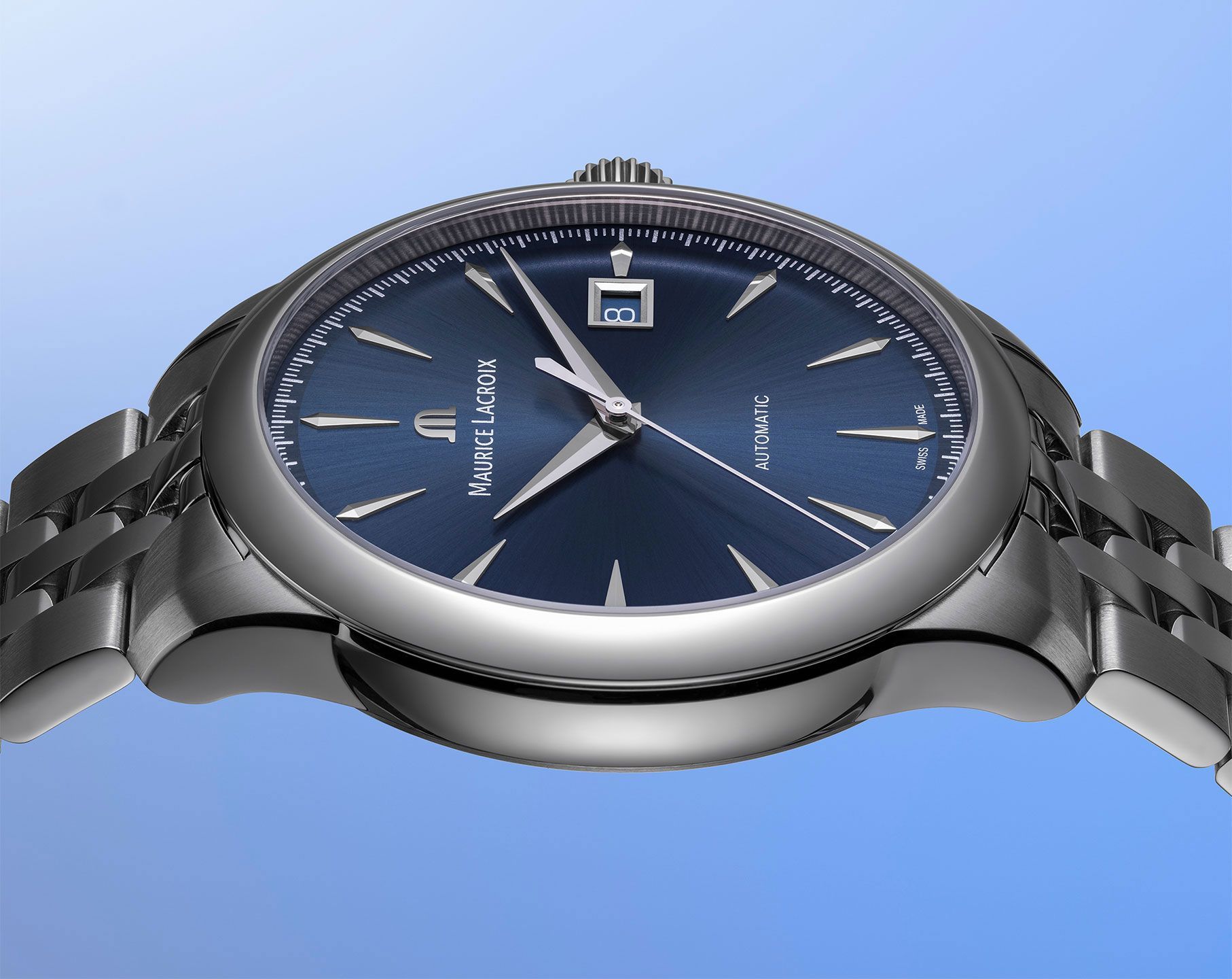 Maurice Lacroix 1975  Blue Dial 40 mm Automatic Watch For Men - 5
