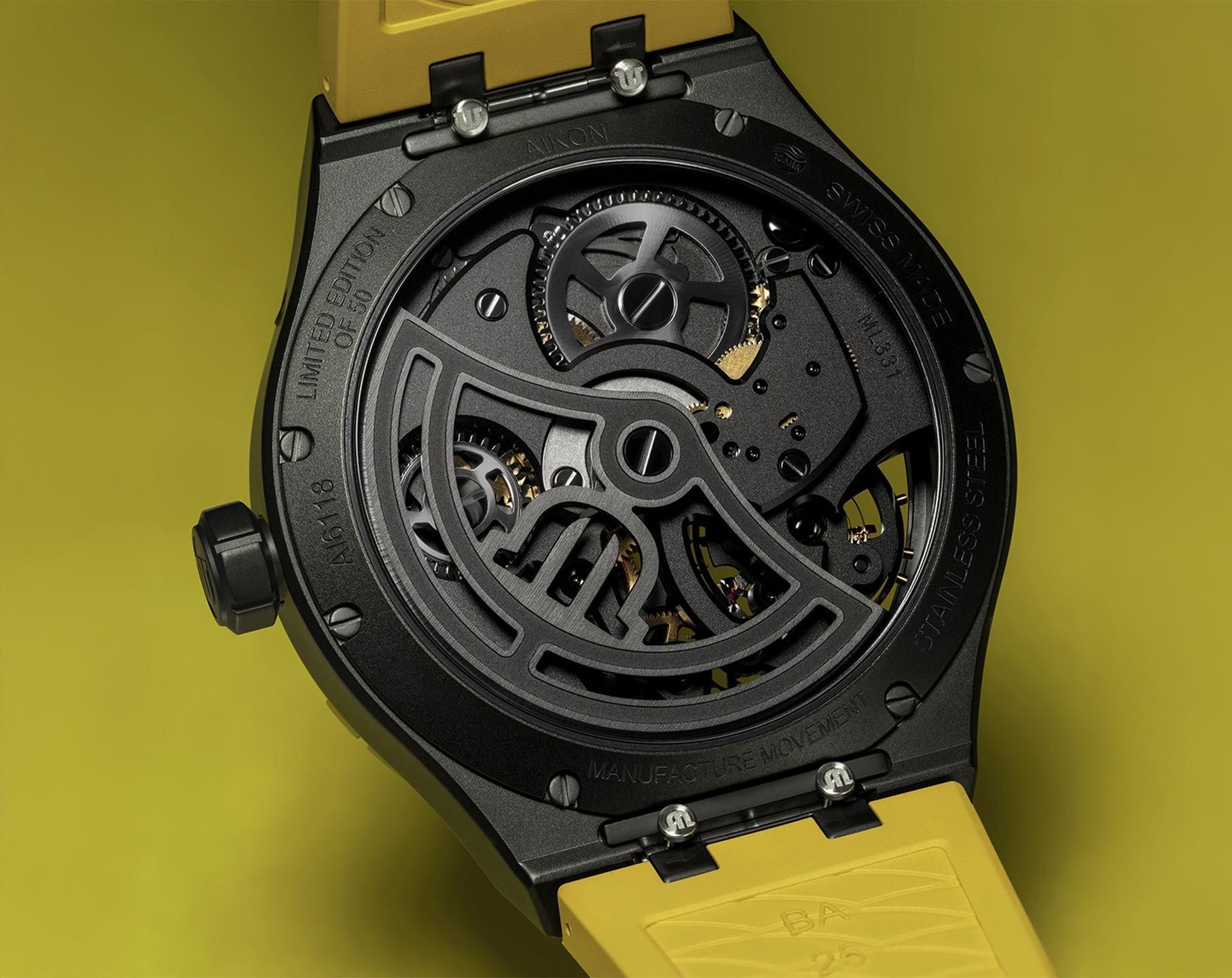 Maurice Lacroix Aikon Aikon Automatic Yellow Dial 45 mm Automatic Watch For Men - 3
