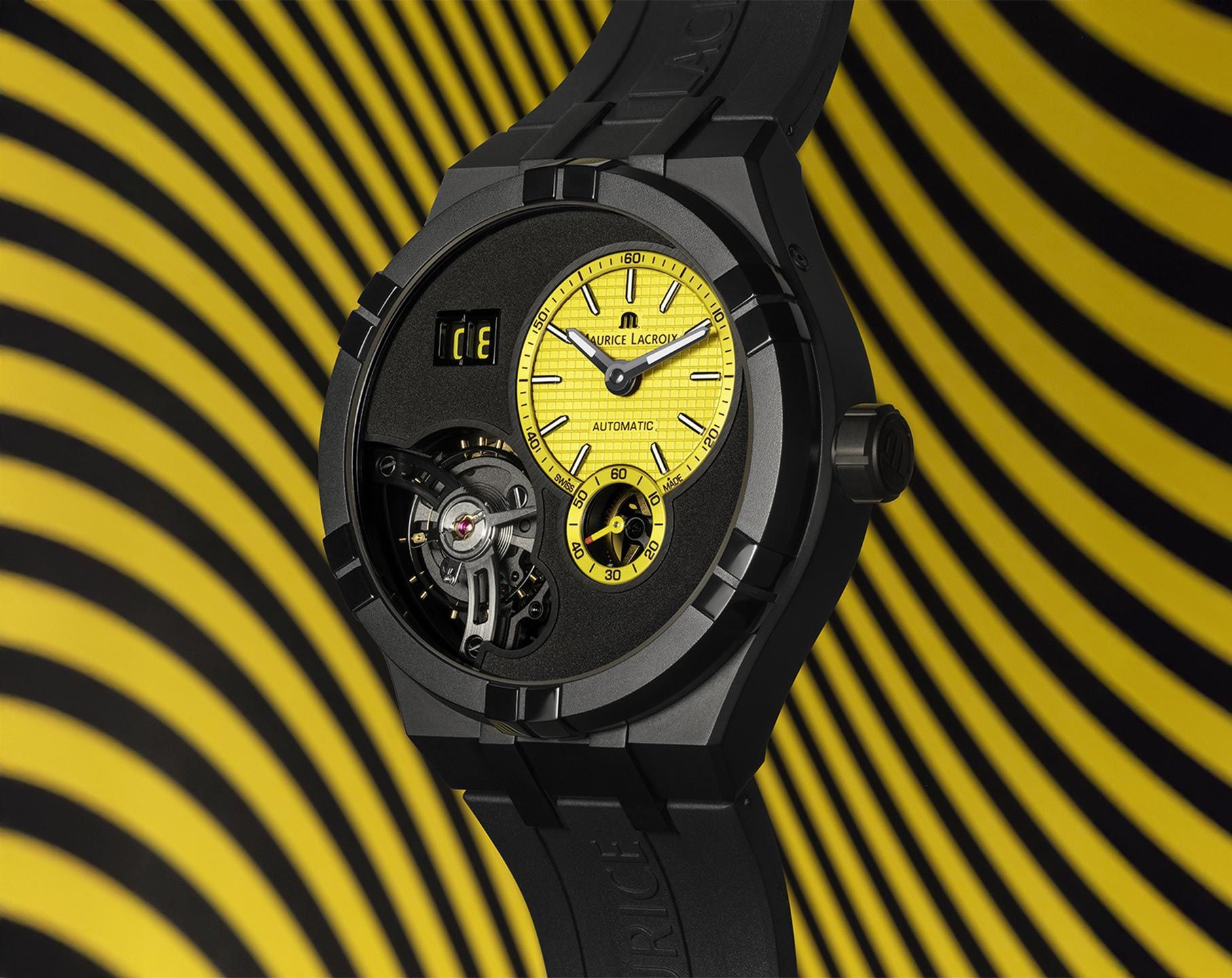 Maurice Lacroix Aikon Aikon Automatic Yellow Dial 45 mm Automatic Watch For Men - 5