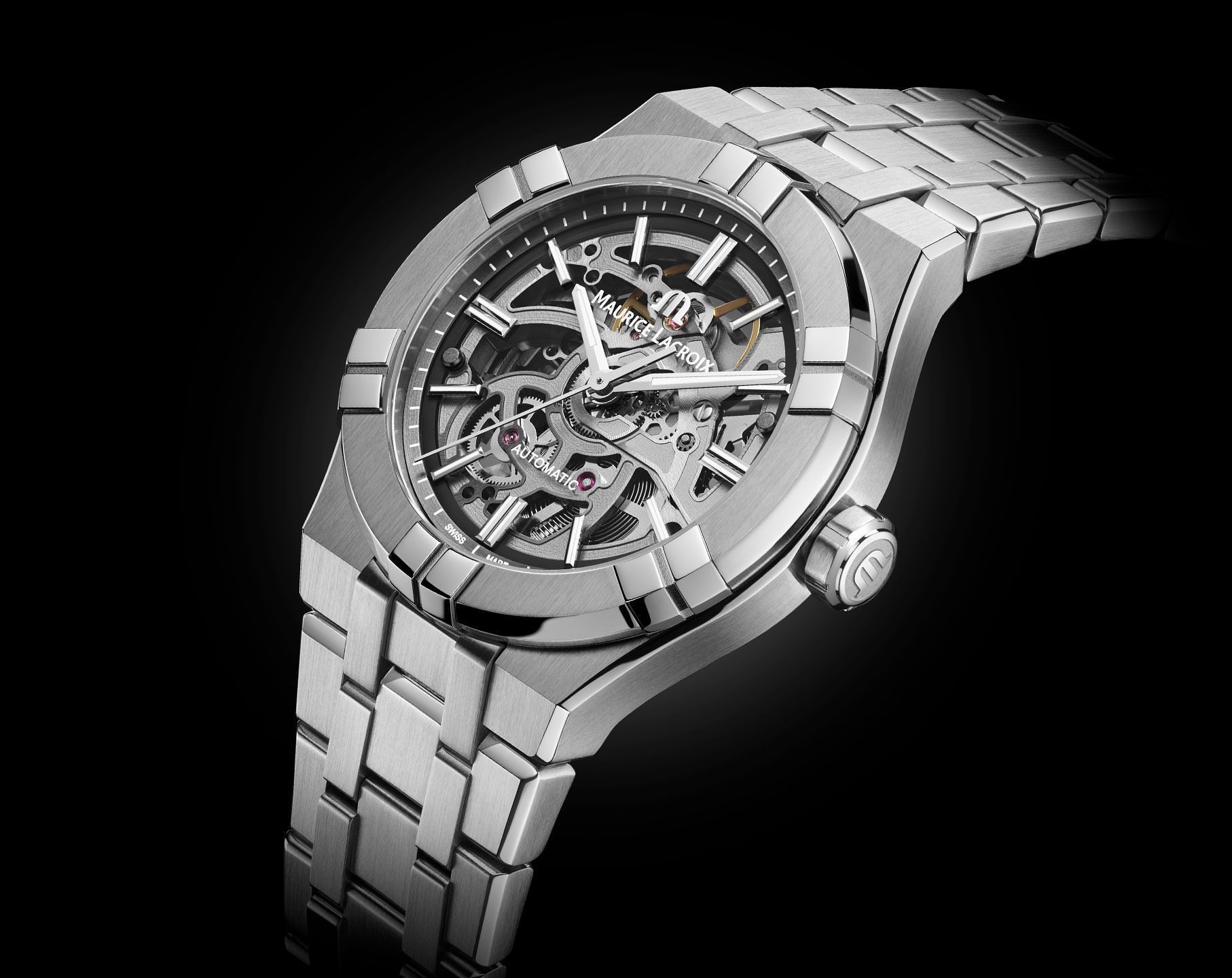 Maurice Lacroix Aikon Automatic 39 mm Watch in Skeleton Dial For Unisex - 2