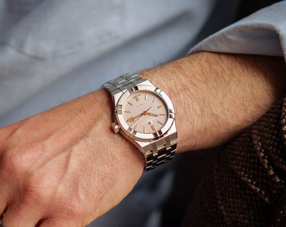 39 in mm Automatic Watch Aikon Lacroix Dial Pink Maurice