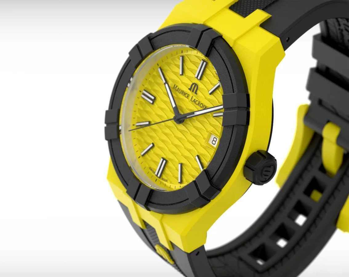 Maurice Lacroix Aikon #tide 40 mm Watch in Yellow Dial For Unisex - 2
