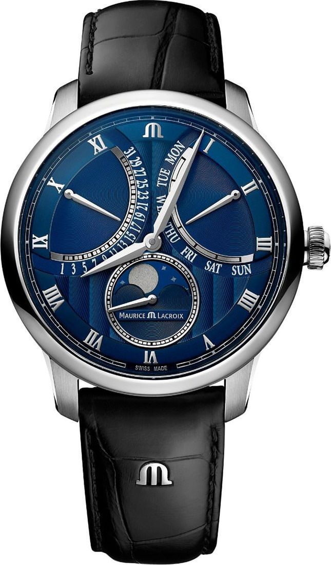 Maurice Lacroix Masterpiece Moonphase Retrograde Blue Dial 43 mm Automatic Watch For Men - 1