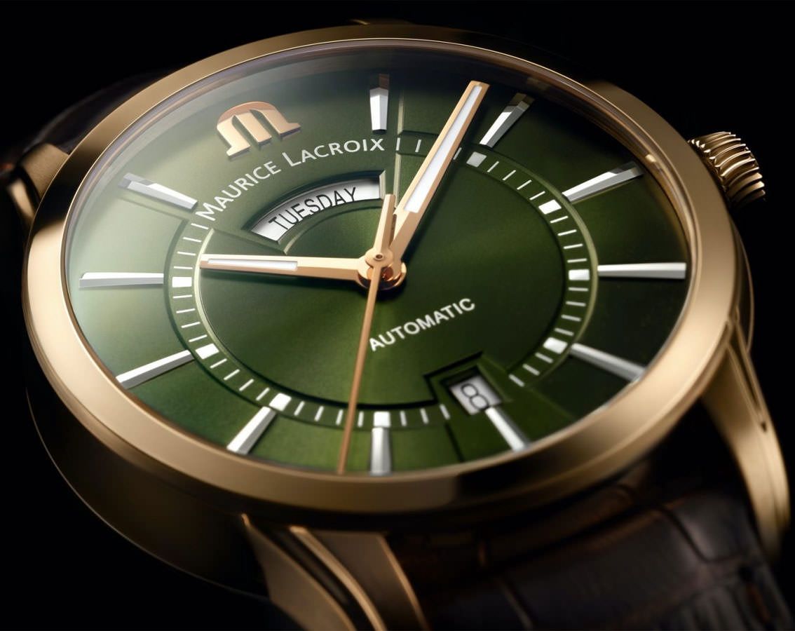 Maurice Lacroix  41 mm Watch in Green Dial For Men - 3