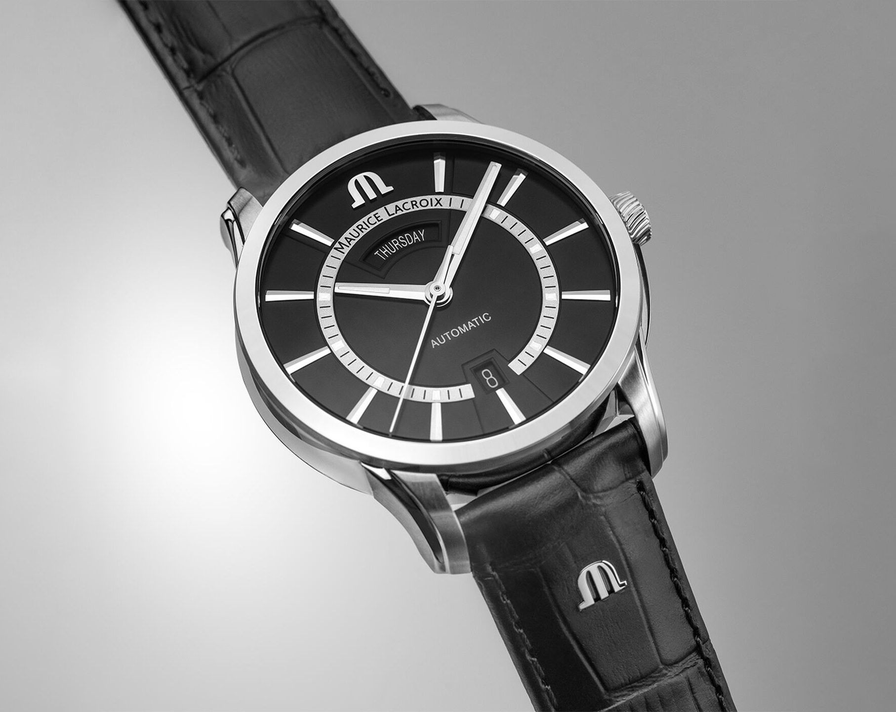 40.5 Lacroix mm in Maurice Pontos Dial Black Watch