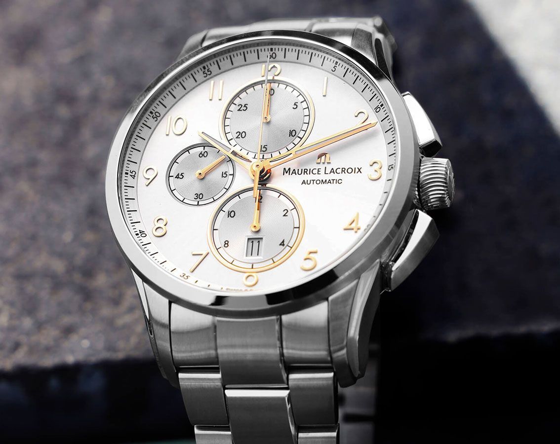 Maurice Lacroix Pontos 43 mm Watch in Silver Dial