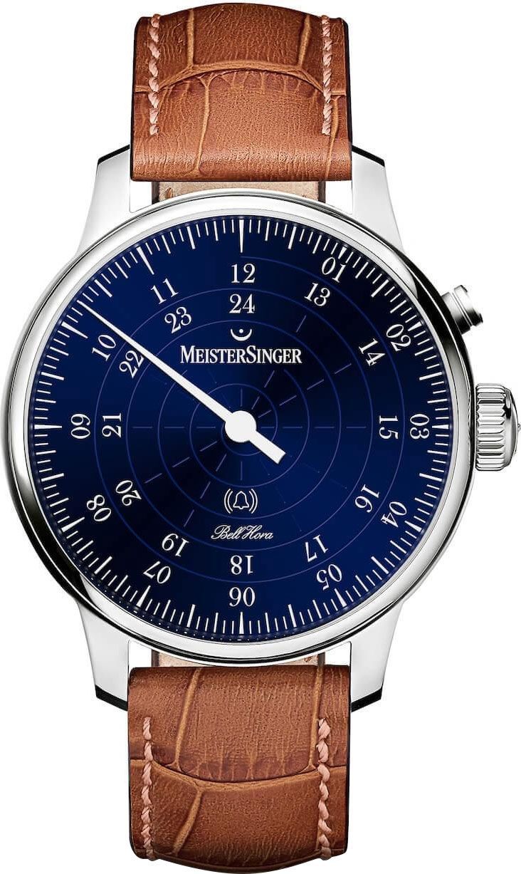MeisterSinger Bell Hora  Blue Dial 43 mm Automatic Watch For Men - 1