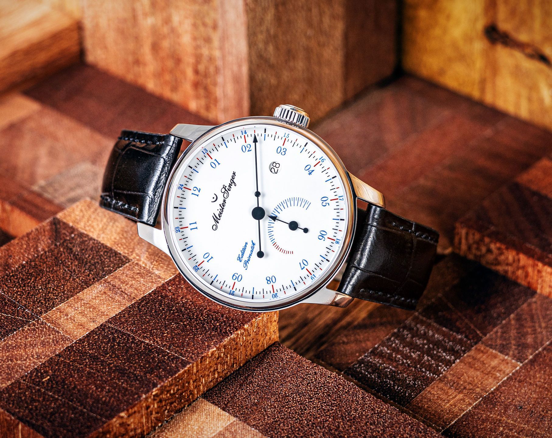 MeisterSinger Primatic 41.5 mm Watch in White Dial