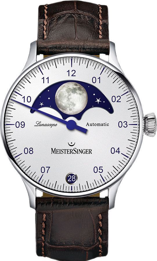 MeisterSinger Classic Plus Lunascope Silver Dial 40 mm Automatic Watch For Men - 1