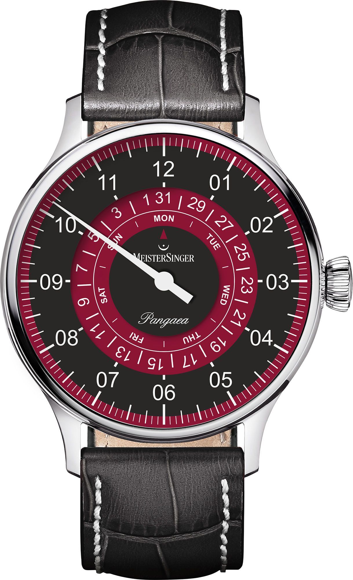 MeisterSinger Pangaea Day Date  Red Dial 40 mm Automatic Watch For Men - 1