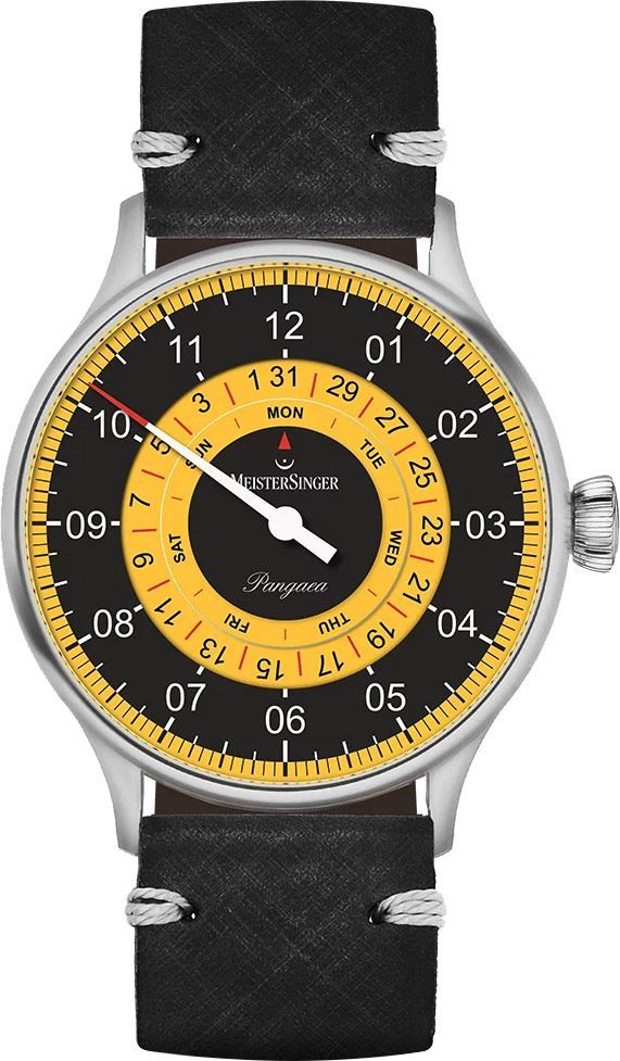 MeisterSinger  40 mm Watch in Black & Yellow Dial For Men - 1