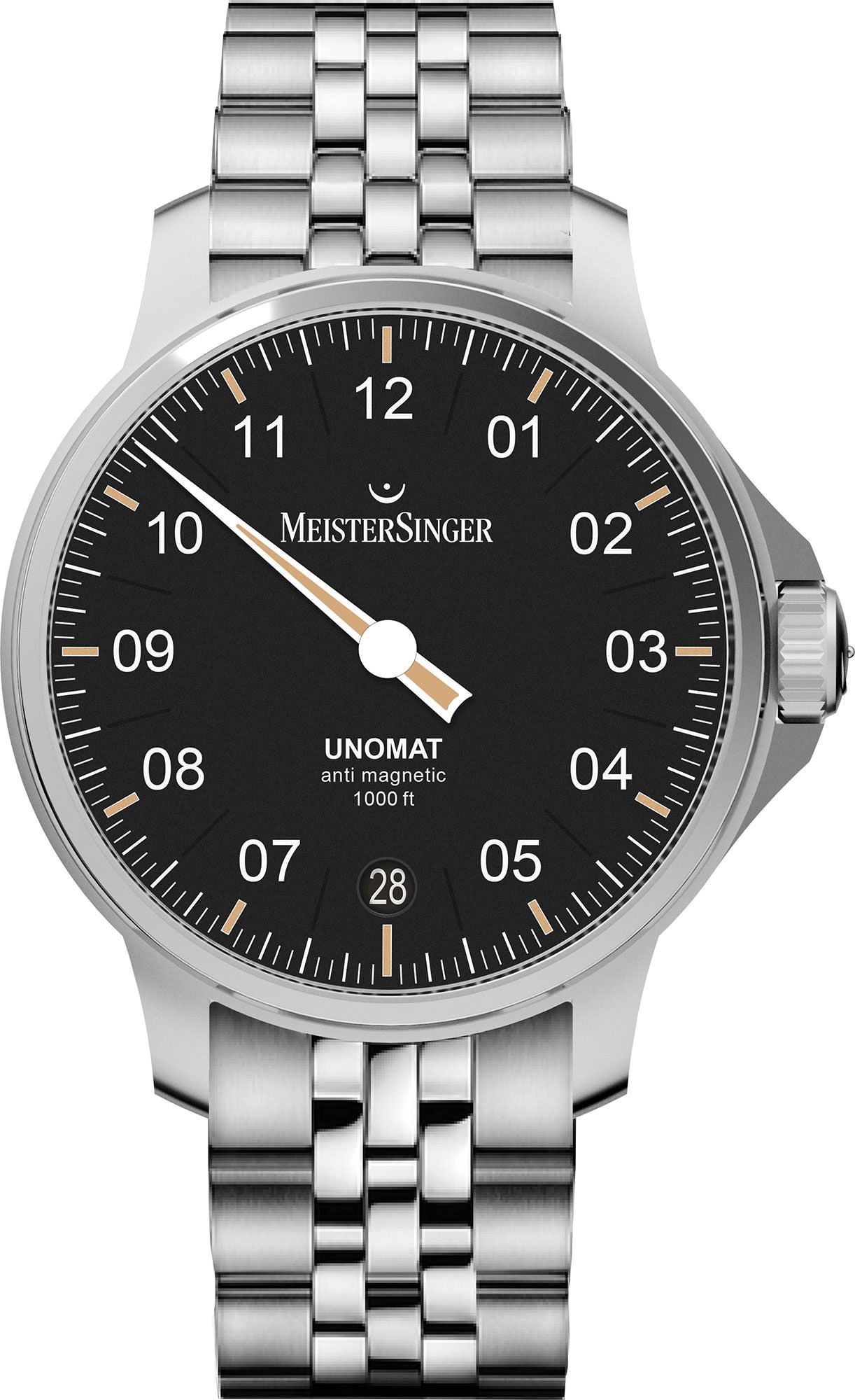 MeisterSinger Unomat  Black Dial 43 mm Automatic Watch For Men - 1