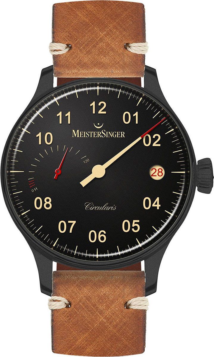 MeisterSinger Circularis  Black Dial 43 mm Manual Winding Watch For Men - 1