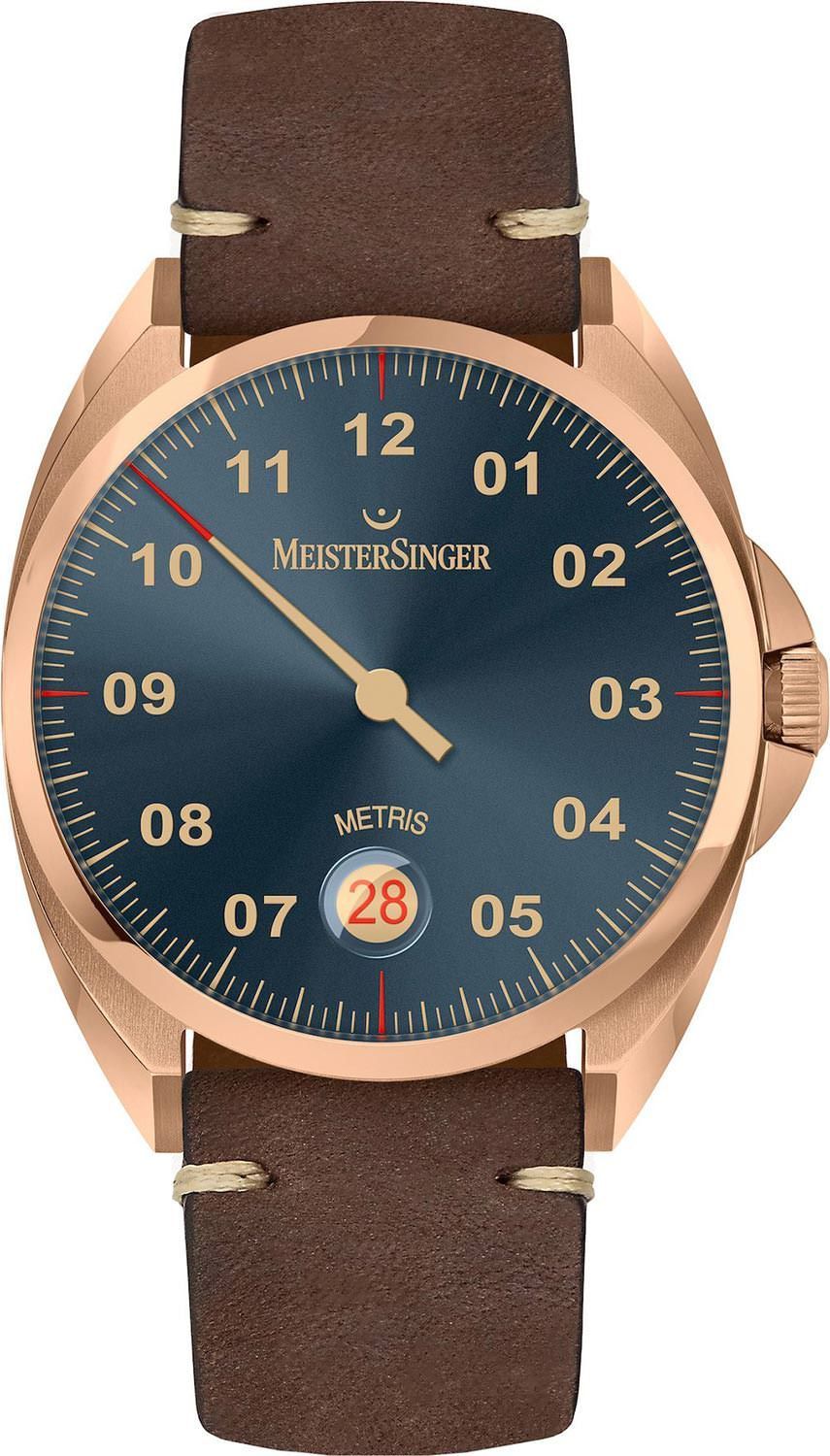MeisterSinger Classic Plus Bronze line Blue Dial 38 mm Automatic Watch For Men - 1