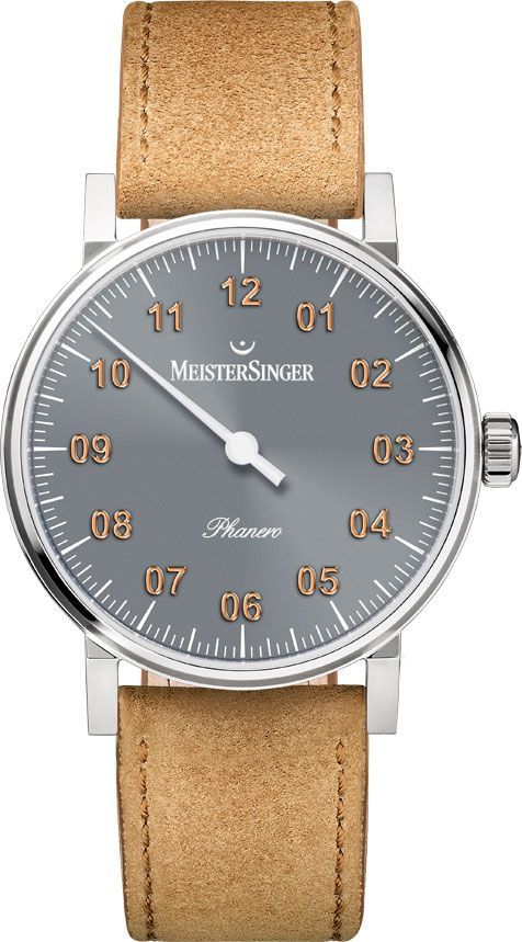 MeisterSinger Phanero  Grey Dial 35 mm Manual Winding Watch For Men - 1